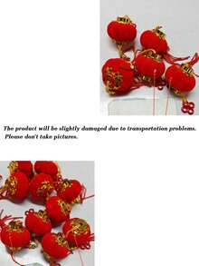 30个迷你中国红灯笼礼品，植绒灯笼婚礼装饰，新年挂饰带流苏，适用于家居、派对、节日装饰，经久耐用，轻巧便携，迷你装饰，挂饰，婚礼策划，派对主人 - 彩色 - 查看 11