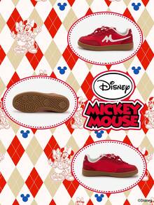 Disney 1 đôi giày thể thao trẻ em, thích hợp cho mặc hàng ngày, lễ hội, thể thao, hoạt động ngoài trời, thoải mái, chống trơn trượt, bền, thoáng khí (Giày thể thao bé trai, giày trượt ván bé trai, giày thể thao trẻ em, giày thể thao bé gái, giày trượt ván bé gái) - Đỏ - Xem 4