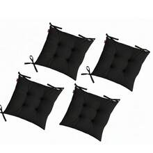 4 Packs Pofidik Chair Seat Cushions, 40*40 Cm – Extra Soft & Comfortable In Der Turkei - Black - View 1