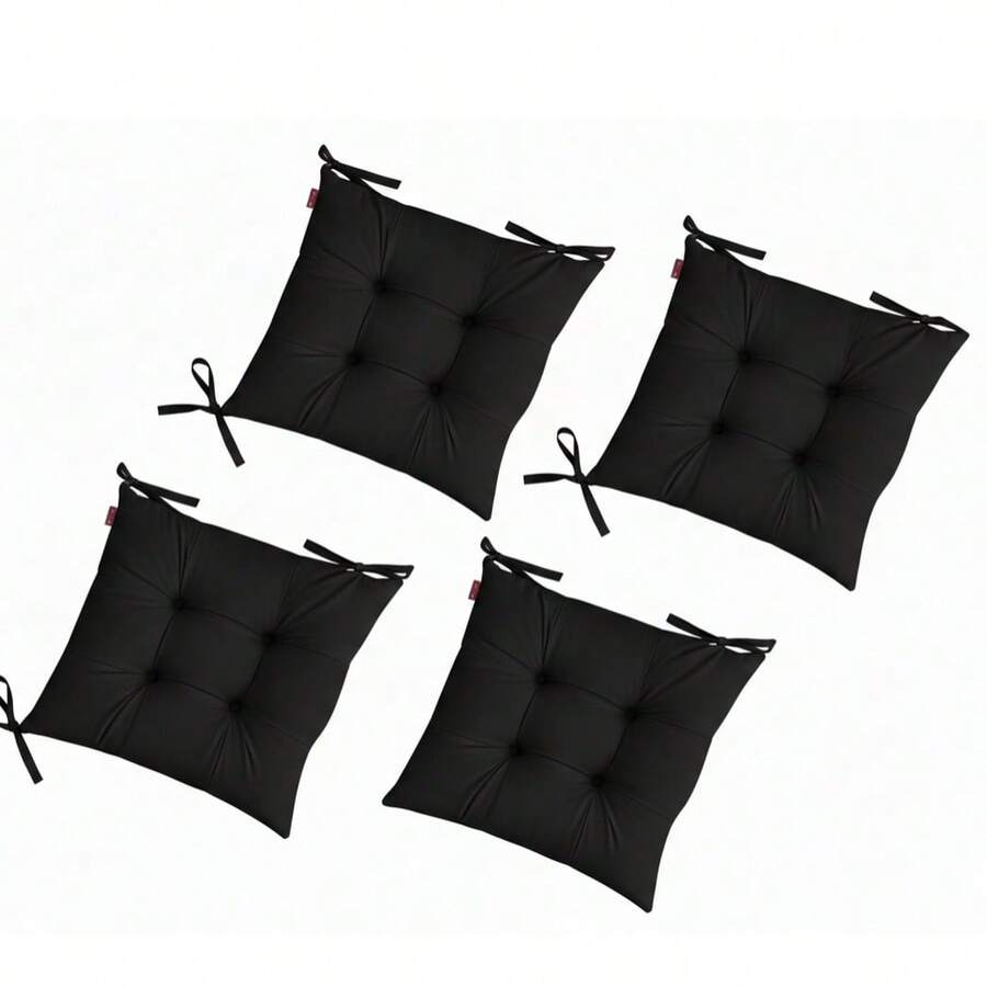 4 Packs Pofidik Chair Seat Cushions, 40*40 Cm – Extra Soft & Comfortable In Der Turkei - Black - View 1