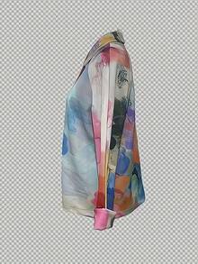 Áo blazer nữ dáng rộng, tay dài, in họa tiết toàn thân, phong cách thường ngày đi nghỉ mát, thích hợp cho mùa xuân/thu. - Nhiều màu - Xem 5