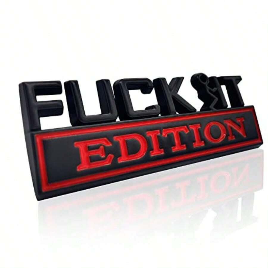IT Edition Emblem Car Exterior Emblems Badge 3D Sticker Decal -IT Edition Emblem 3D Fender Badge Decal 3D Fender Badge Decal Car Truck Replacement Fit For All Cars - Đen Đỏ - Xem 1
