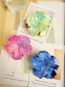 1个/3个/6个装女士爪夹，新款欧美卷发花朵爪夹，彩色时尚高端发夹，发爪发饰时尚发夹夏季穿搭 - 彩色 - 查看 5