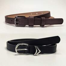 2条装纤细牛仔腰带，简约百搭 - 彩色 - 查看 5