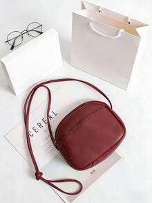 Fashionable Vintage Chic Women's Mini Phone Crossbody Bag - Vintage Flip Shoulder Bag Fashionable Small Messenger Bag, Compact Adjustable Strap Multiple Compartments Durable Bag For Gift Giving, Date Night, Party, Daily Commute, Shopping, Travel, Work, School, Outdoor & Gathering - Coffee Brown - View 10