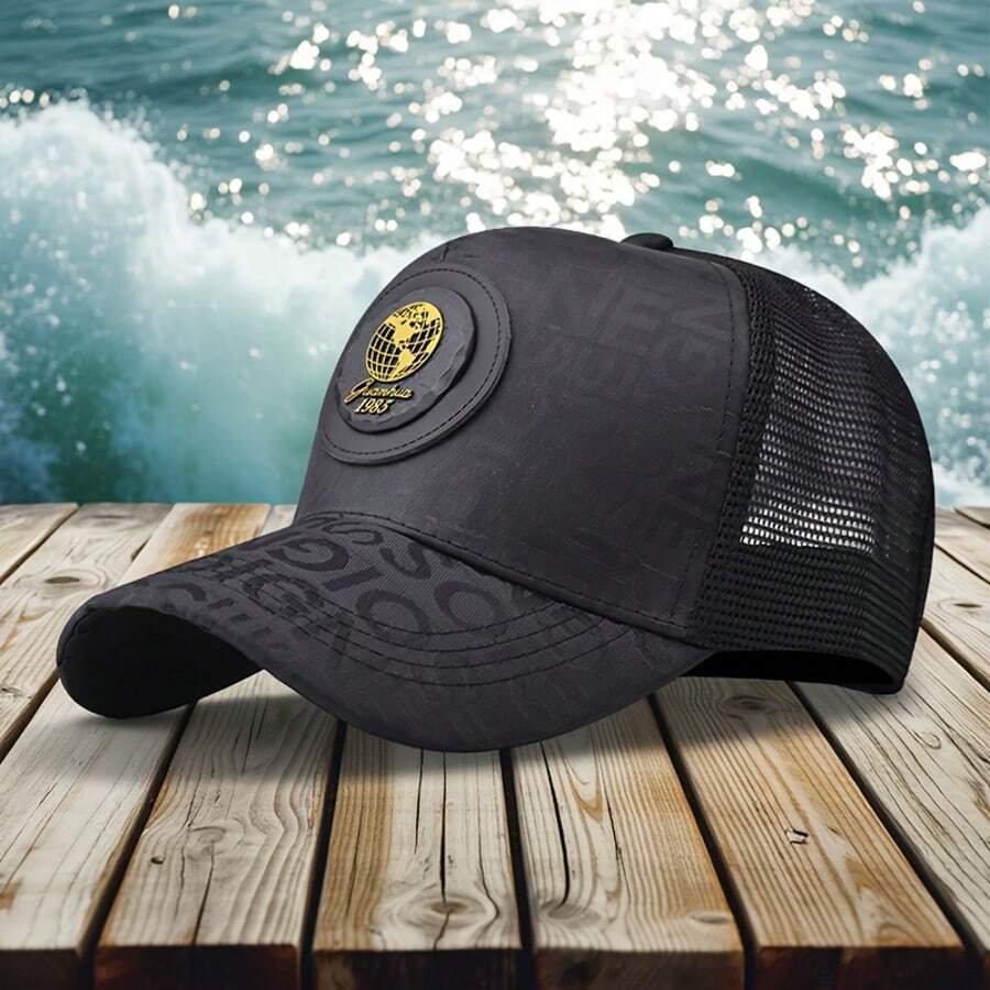 Daily Mesh Breathable Men's Baseball Cap, A Comfortable And Versatile Sun Hat Suitable For Outdoor Activities, A Gift For Friends, Men's Baseball Cap, Truck Driver Hat - màu đen - Xem 1