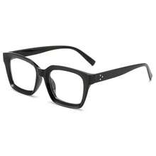 1 PC Square Frame Eyeglasses Clear Lens For Reading, Gaming, TV,Computer And Phones Glasses Accessories For Women Men - màu đen - Xem 9