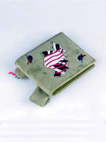 Billetera plegable de piel sintética 3D de alta calidad, portacartas de moda personalizado - Verde Oliva - Ver 5