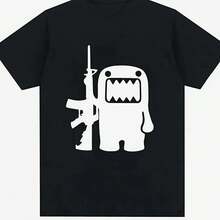 Cool Guntoting Dom T-Shirt 220g White Graphic Print Casual Short Sleeve Shirt For Men - 款式 - 查看 1