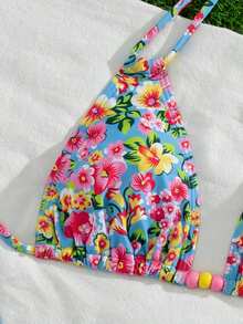 PEPPERMOLLY Bộ bikini hai mảnh họa tiết hoa nhí | Đồ bơi 2 mảnh có thể điều chỉnh với dây buộc - Đồ bơi hoàn hảo cho kỳ nghỉ hè trên bãi biển - Nhiều màu - Xem 6