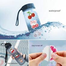 61张樱桃图案贴纸，美观实用，可用于剪贴簿、日记本、笔记本电脑、保险杠、滑板、水瓶、电脑、手机、贺卡、相册、家具等装饰。 - 彩色 - 查看 6