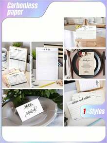 1pc Order Book & 2 Partial Carbonless Papers - Orders, Small Business Invoice Book - (50 Sheets Each, White/Yellow) - Multicolor - View 5