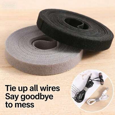 2pcs/Pack Reusable Magic Tape Ties, Tidy Up Messy Cables, Desk Organizer For Data Cables, Earphones, Suitable For Home, Office, Travel