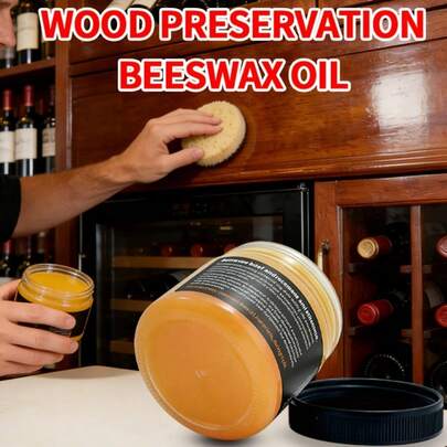 4pcs Professional Grade Natural Beeswax Wood Repair & Care Cream | Deep Nourishment & Anti-Cracking | Suitable For Solid Wood Furniture, Floors, Countertops, Doors & Windows | Bid Farewell To Dullness & Scratches, Easily Restore To New Condition, Long-Lasting Fragrance, Wood Restoration, Surface Renewal, Natural Polishing, Traditional Wax, Wood Wax, Repair Cream, Woodworking