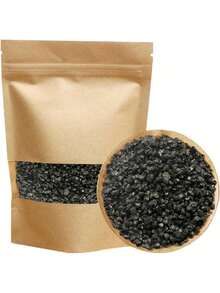 黑色火山岩鹅卵石花瓶填充物，手工装饰石，彩色砾石，适用于家居装饰、水族箱、鱼缸 - 黑金沙 - 查看 3