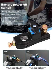 12V/24V 重型汽车电池断路开关，通用电池切断隔离开关，手动/自动断路器，防止漏电，适用于汽车、房车和船舶电池切断开关 - 均碼 - 查看 4