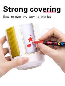 36/60/84/72/120/168 Pcs Set, GUANGNA 2100 Series Markers, DIY Painting Pens Suitable For Ceramic, Metal, DIY Shoes & Clothes, DIY Glass, Professional Art Use, Student Drawing 0.7mm Markers - Multicolor - View 10