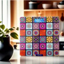 1 pieza Báscula digital de baño, báscula de peso con plataforma de vidrio que mide hasta 360 libras, pantalla retroiluminada grande, esencial para el hogar - Negro - Ver 4