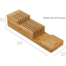 Joseph Joseph DrawerStore Compact Utensil Organizer For Kitchen Drawer Silverware, Flatware Tray, Large, Bamboo - MàuC - Xem 5