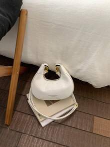 Compact And Lightweight Crescent-Shaped Crossbody Handbag, 2026 New Model, Women's Retro Style, Versatile And Simple Fashionable, Luxurious Bag. - White - View 5