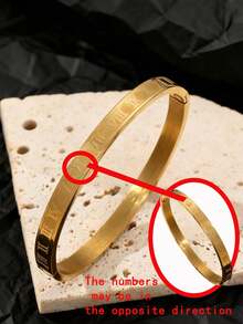 Stylish Retro Stainless Steel Bracelet Set, Perfect Holiday Gift, Versatile Unisex Accessory, Durable Multi-Function Bracelet - Gold - View 6
