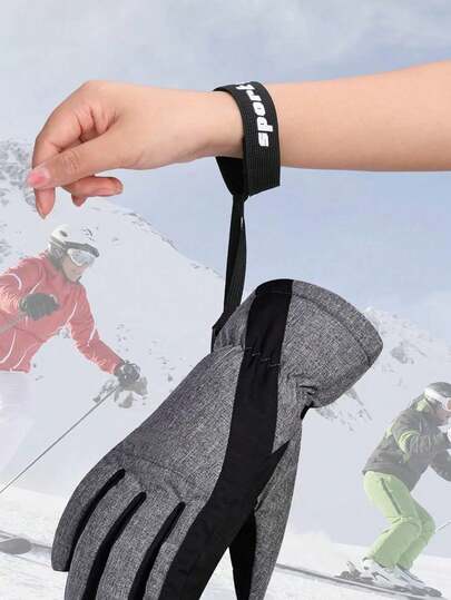 1/2 Pairs Adjustable Ski Glove Leash, Extended Skiing Glove Straps, Outdoor Ski Wrist Handcuffs For Hanging Gloves Winter Snowboarding Activities Accessories