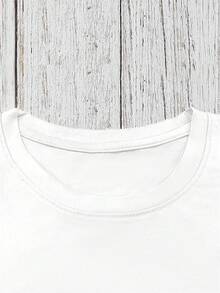 Women'S Casual Crew Neck T-Shirt With "E46 STANCE CULTURE" Letter Print, Short Sleeve Top For Casual Attire, Ladies T Shirts - 白色 - 查看 3