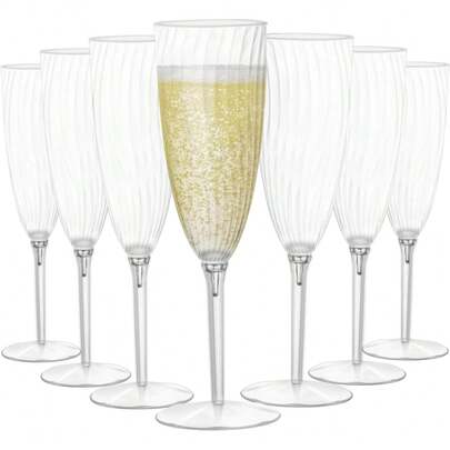 12/6/1 件装玻璃香槟杯，6盎司香槟杯，适合派对/婚礼