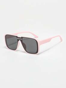 1 Set Children's Fashion Glasses, Classic Minimalist Style, Suitable For Boys And Girls For Party, Holiday, Travel, Decoration, Daily Accessories, Photography Props - Pink - View 12