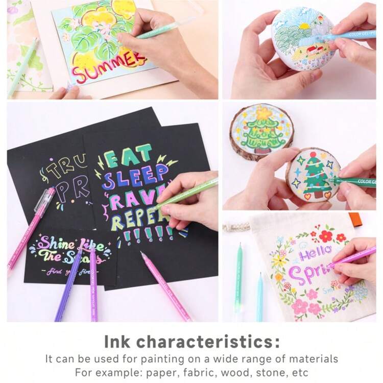 Languo 234 Colors Neutral Pen Premium Set, 252 Pcs Acrylic Neutral Pen Mega Set, 0.6mm Student Drawing Specific Neutral Pens, Suitable For Note-Taking, DIY, Layered Painting, Anime & Cartoon Coloring, Hand Painting And More, Back To School Gift - Multicolor - View 10