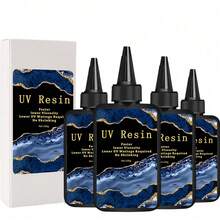 100g/200g/300g/400g UV Resin, Crystal Clear UV Glue - No Yellowing, Hard Type, Low Viscosity And Low Shrinkage, For Jewelry Making, DIY Crafts, Casting, UV Curing Epoxy Resin - Multicolor - View 17