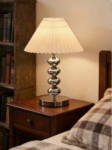 1 pieza Lámpara de escritorio retro de metal de alta calidad alimentada por USB, adecuada para mesita de noche, dormitorio, comedor, camping, lámpara de ambiente de luz cálida minimalista - Plateado - Ver 5