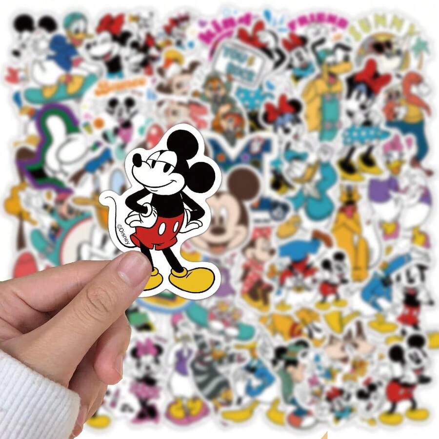 50pcs Mickey Mouse Stickers, Mickey Themed Party Favors, Mickey, Cartoon Stickers, Minnie Stickers - Winnie the Pooh Stickers - View 1
