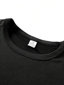 Disney Lilo & Stitch Skeleton Halloween Star Plaid Printed Pattern T-Shirts For Girls - Children's Clothing Design Short-Sleeved Casual And Cute Style Comfortable And Casual Wear All Year Round Suitable For Parties And Play Machine Washable Gift Children's Clothing Girls' Short-Sleeved Shirts - màu đen - Xem 4