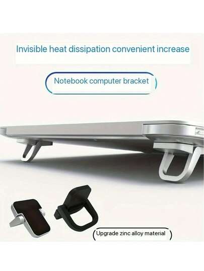 2pcs Aluminum Alloy Laptop Stand, Invisible Holder, Mini Universal Elevated Hanging Heat Dissipation Tablet PC Stand