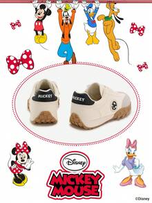 Disney 1 双儿童运动鞋，适合日常穿着、节日、运动、户外活动，舒适、防滑、耐用、透气（男童运动鞋、男童滑板鞋、儿童运动鞋、女童运动鞋、女童滑板鞋） - 米色 - 查看 3