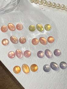 Miss Leia 15ml Sunset Gold Glass Bead Cat Eye Gel Nail Polish, Color Gel Clear Coat, Beginner Nail Art, UV LED Curing, Soakable Semi-Permanent, Suitable For Beauty Salon Nail Salon Sets, DIY, Holiday Party Gifts For Women, Nail Art Supplies - Multicolor - View 7