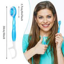 10/20/30/50pcs Disposable Pre-Coated Toothbrush Set, Mini Travel Toothbrush, 5-In-1 Pre-Packed Mini Toothbrush, Dental Floss, Toothpick, Tongue Cleaner, Portable Fresh Toothbrush - Multicolor - View 3