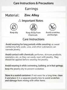 1 par de pendientes de aro de gota elegantes de material de aleación de zinc, de colores múltiples, adecuados para uso diario, fiesta, casual y vacaciones de las mujeres - pendientes de gota de agua - Ver 5