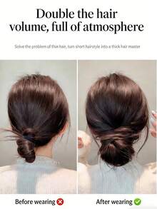 1pc-Colored Ponytail Hair Extensions, Wrap-Around Ponytail Hairpieces, Add Volume To Your Hair, Allow For DIY Styling, And Are Versatile For Braiding And Updos. A Fashionable Hair Accessory Suitable For Girls To Wear On Various Occasions. - Multicolor - View 11