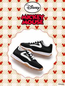 Disney 1 Pair  Collaboration Children's Sneakers, Suitable For Daily Wear, Festivals, Sports, Outdoor Activities, Comfortable, Non-Slip, Breathable (Boys' Sneakers, Boys' Skate Shoes, Children's Sneakers, Girls' Sneakers, Girls' Skate Shoes) - Black - View 2