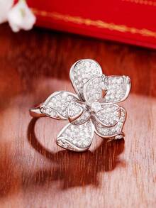 1 PC Charm Cubic Zirconia Ring For Women For Valentine's Day Gift Wedding Anniversary Party Jewelry - 1# - View 5