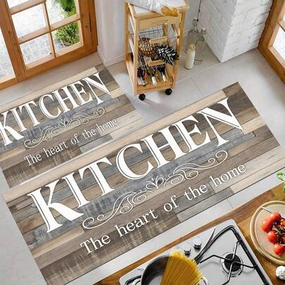 1 szt. mata drenażowa antypoślizgowa z wzorem słojów drewna, odpowiednia do kuchni, salonu, wejścia, balkonu, wystroju wnętrz, antypoślizgowa, kawiarni, baru, na święta, imprezy, do sypialni, łazienki i pokoju