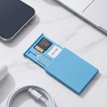 Hộp đựng SIM di động kèm thẻ nhớ Micro SD, hộp nhỏ gọn tiện dụng khi đi du lịch, đựng nhiều loại thẻ và dụng cụ tháo SIM, có khe cắm que chọc SIM, khay đựng nhiều thẻ tiện lợi khi di chuyển, vỏ bảo vệ an toàn cho SIM và thẻ SD, hộp đựng du lịch nhẹ và bền, tiết kiệm không gian cho du lịch, văn phòng và nhà (chỉ bao gồm hộp). - trắng - Xem 8