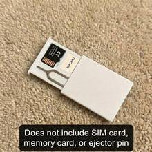 Hộp đựng SIM di động kèm thẻ nhớ Micro SD, hộp nhỏ gọn tiện dụng khi đi du lịch, đựng nhiều loại thẻ và dụng cụ tháo SIM, có khe cắm que chọc SIM, khay đựng nhiều thẻ tiện lợi khi di chuyển, vỏ bảo vệ an toàn cho SIM và thẻ SD, hộp đựng du lịch nhẹ và bền, tiết kiệm không gian cho du lịch, văn phòng và nhà (chỉ bao gồm hộp). - trắng - Xem 9
