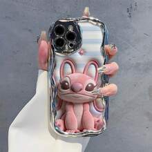 This Brand-New Disney Lilo & Stitch Phone Case Features A Cute And Playful Expression, A Simple And Stylish Appearance, And A Smooth Feel.Made Of Cute And Eye-Catching TPU Material With A 2D Wave Texture, It Includes Camera Protection, Cute Phone Case,Iphone17 Pro Max Case,Polka Dot,Travel Must Haves.Making It An Ideal Choice For Girls. Compatible With IPhone17/16/15/14/13/...12 Mini Pro Max Pro Plus XRXS. It's The Perfect Gift For Friends And Family. Stylish Phone Case, Fun Expression Design, Lightweight And Durable. Cute Phone Case,Iphone17 Pro Max Case,Polka Dot,Travel Must Haves. - Silver - View 3