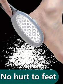 Professional Stainless Steel Foot Scrubber | Splash-Proof Design, Ergonomic Handle, Coarse & Fine Sanding Surfaces Made Of Durable Plastic, Ideal For Home SPA And Manicure Care - Multicolor - View 7