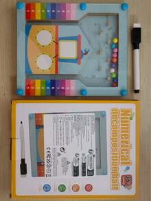 10 piezas Juego de descomposición de números de aprendizaje temprano para niños, juguete educativo de rompecabezas para desarrollar la habilidad matemática de los bebés - Multicolor - Ver 2