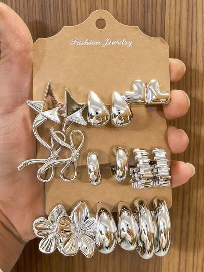 6-18pcs New Vintage Versatile Jewelry Set, Suitable For Daily Wear And Dates