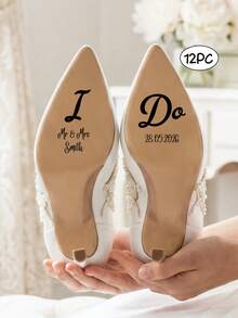 1/6/12 miếng dán giày cưới tùy chỉnh, chữ viết tùy chỉnh, họ và ngày cưới, nhãn dán giày cưới cá nhân hóa với tên và ngày cưới, nhãn dán giày cưới tùy chỉnh, nhãn dán "Tôi đồng ý", nhãn dán đám cưới, nhãn dán giày cưới, nhãn dán giày cưới cá nhân hóa, nhãn dán "Ông và Bà" tùy chỉnh. - Nhiều màu - Xem 20